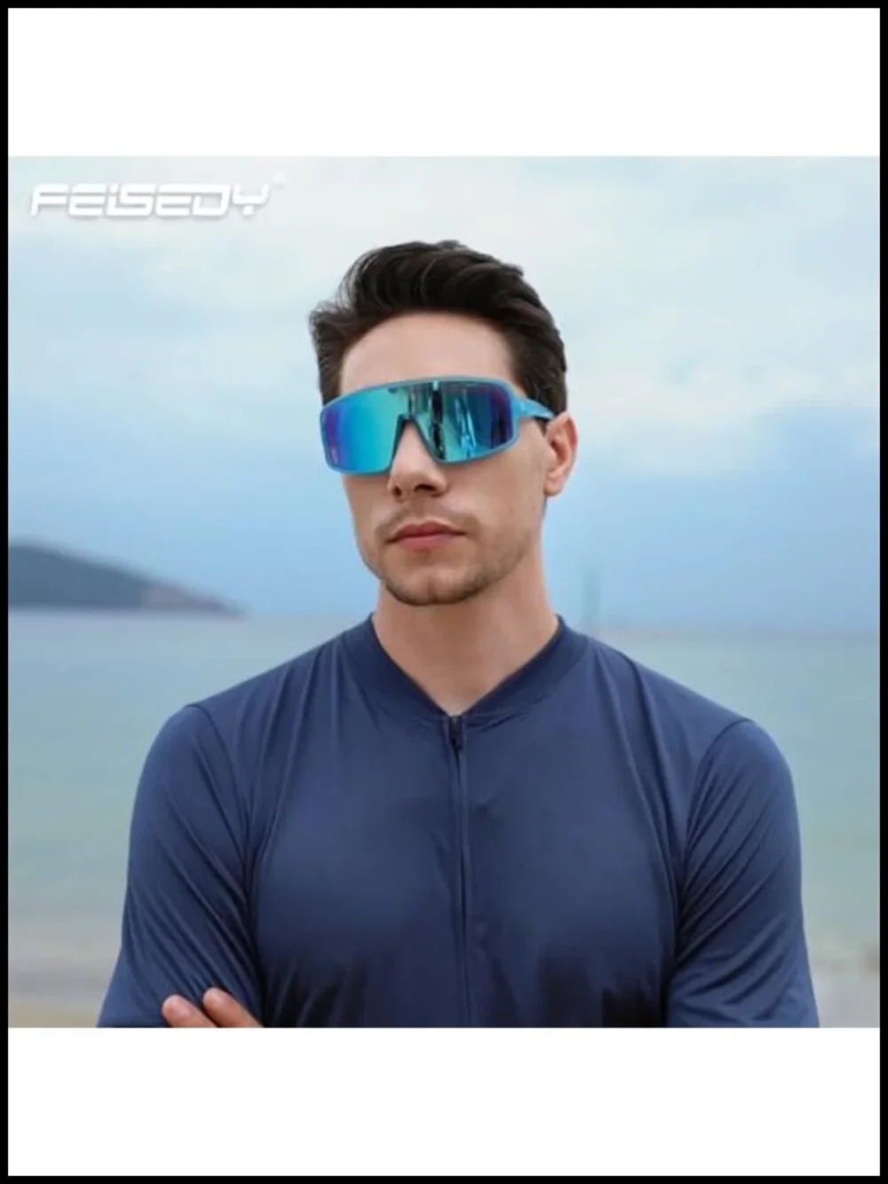 Polarized Oversized Shield Sports Sunglasses for Running Cycling Baseball